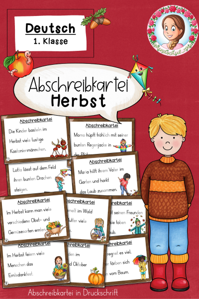 Herbst: Abschreibkartei in Druckschrift (1. – 2. Klasse) (710248)