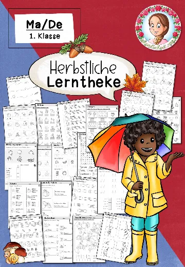 Cover: Herbst: Freiarbeit & Stationenlernen – Lerntheke Deutsch & Mathematik (1. Klasse) – digitales Unterrichtsmaterial für die Grundschule