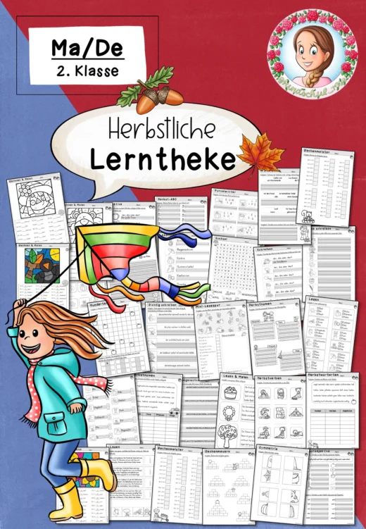 Herbst: Freiarbeit & Stationenlernen – Lerntheke Deutsch & Mathematik (2. Klasse)