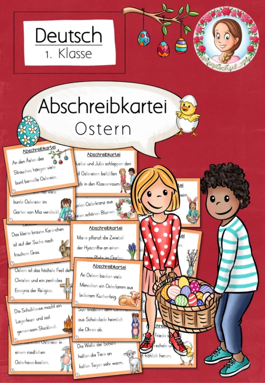 Abschreibkartei Ostern Druckschrift (1. Klasse)