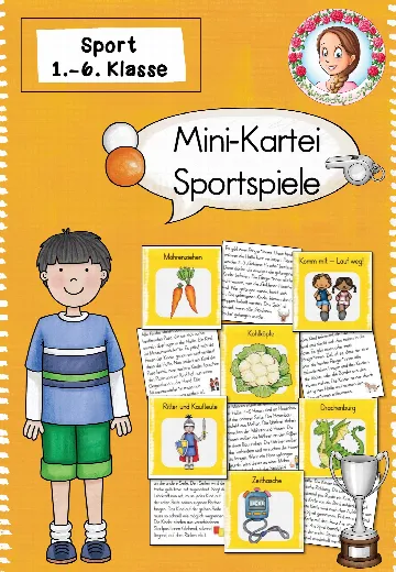 Cover: Sportspiele Kartei | Sportunterricht Grundschule – digitales Unterrichtsmaterial für die Grundschule