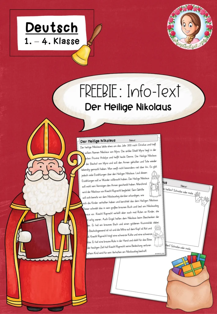 Infotext Weihnachten Deutsch Klasse 1-4 - Cover für Klasse 1-4