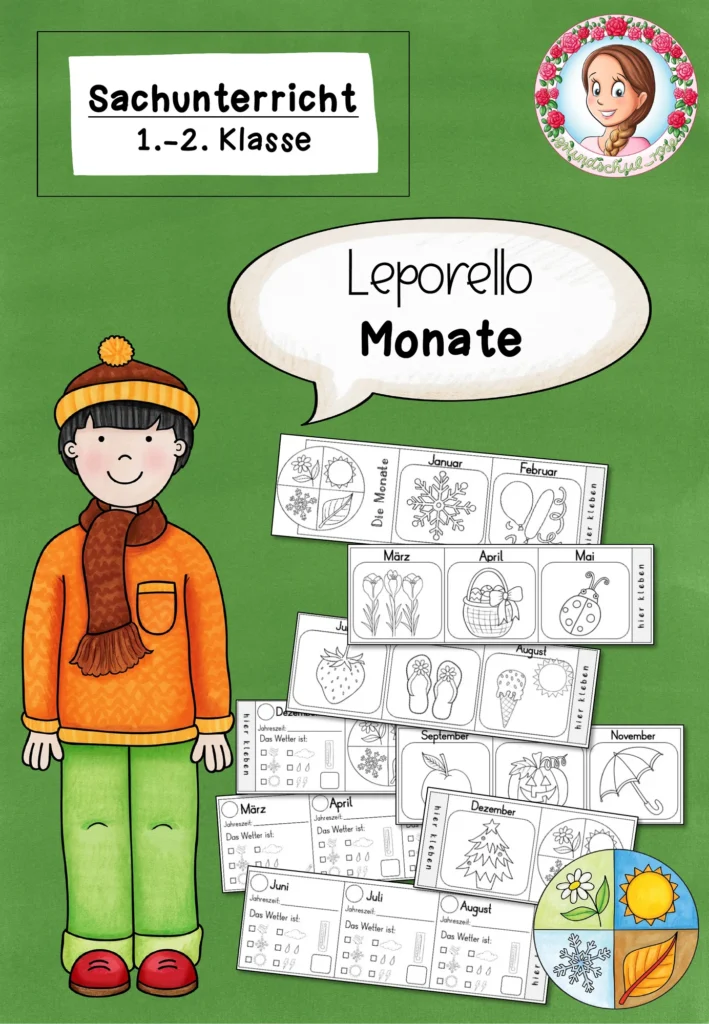 Leporello Jahreszeiten Monate (Klasse 1 bis 2) Cover