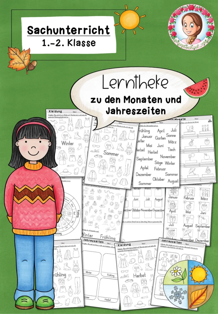 Jahreszeiten und Monate Sachunterricht Klasse 1-2 | Freiarbeit & Lerntheke Cover