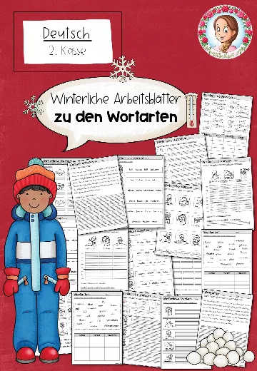 Cover: Arbeitsblätter Winter Wortarten (Klasse 2) Deutsch – digitales Unterrichtsmaterial für die Grundschule
