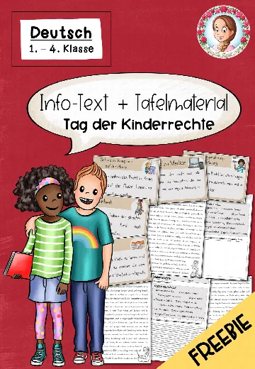 Cover: Kostenlos - Infotext zum Tag der Kinderrechte (1.-4. Klasse) – digitales Unterrichtsmaterial für die Grundschule