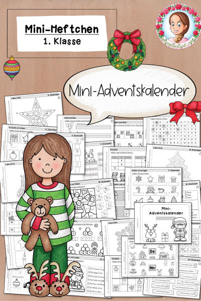Mini-Adventskalender Weihnachten (1. Klasse) – Deutsch & Mathematik für die Adventszeit (735133)