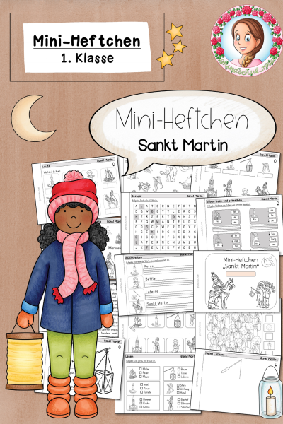 Sankt Martin – St Martin – Mini-Heftchen – Deutsch – (1. Klasse) (736420)