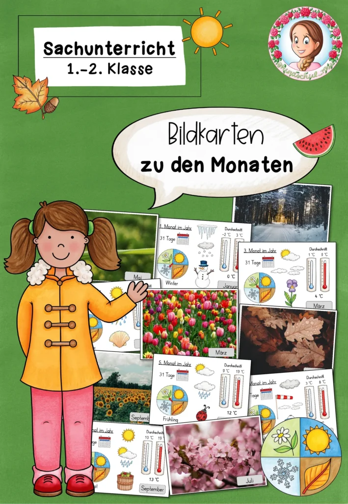 Bildkarten zu den Monaten (1.-2. Klasse) Cover