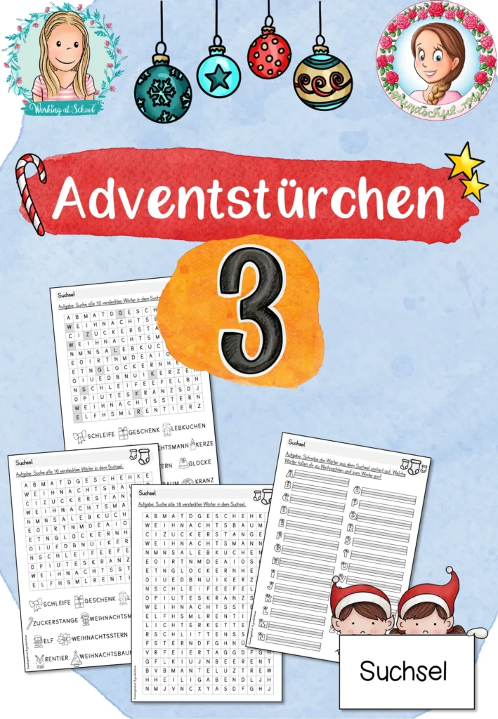 Arbeitsblätter Weihnachten Deutsch Klasse 1-4 - Cover für Klasse 1-4