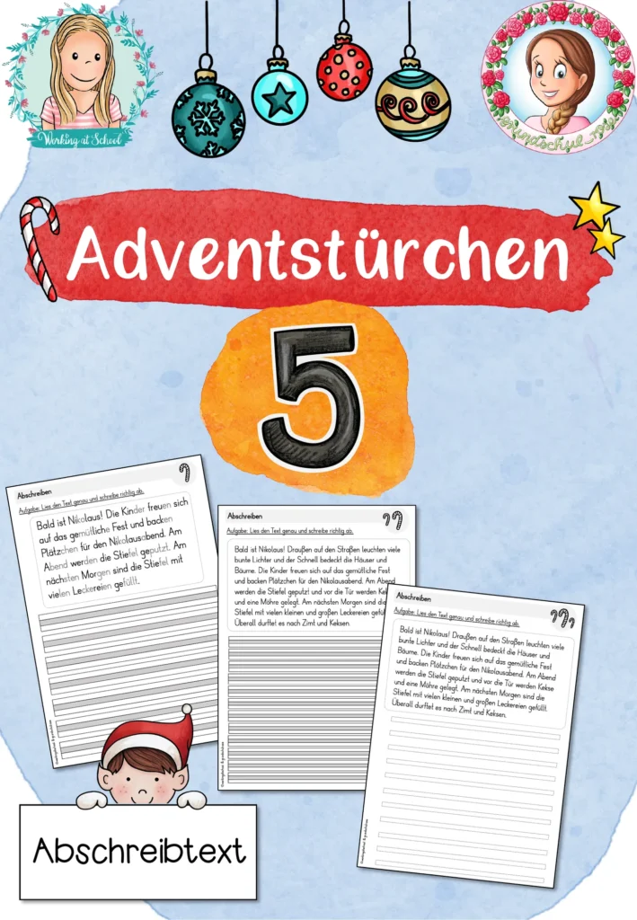 Arbeitsblätter Weihnachten Deutsch Klasse 1-4 - Cover für Klasse 1-4
