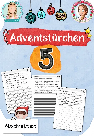 Cover: Adventstürchen 5: Weihnachtliches Abschreiben (1.-4. Klasse) – digitales Unterrichtsmaterial für die Grundschule