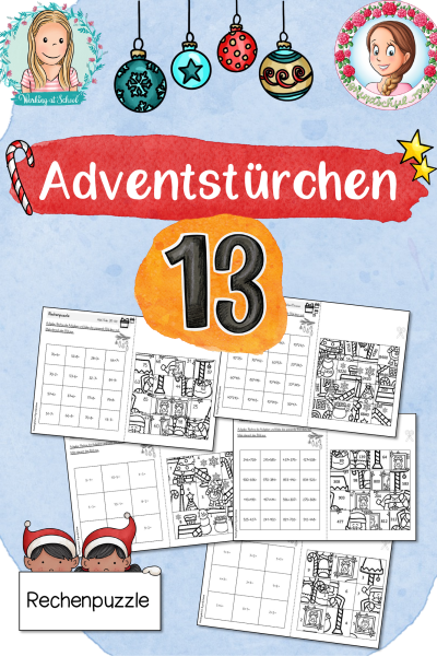 Adventstürchen 13: Rechenpuzzle (1.-4. Klasse) (738162)