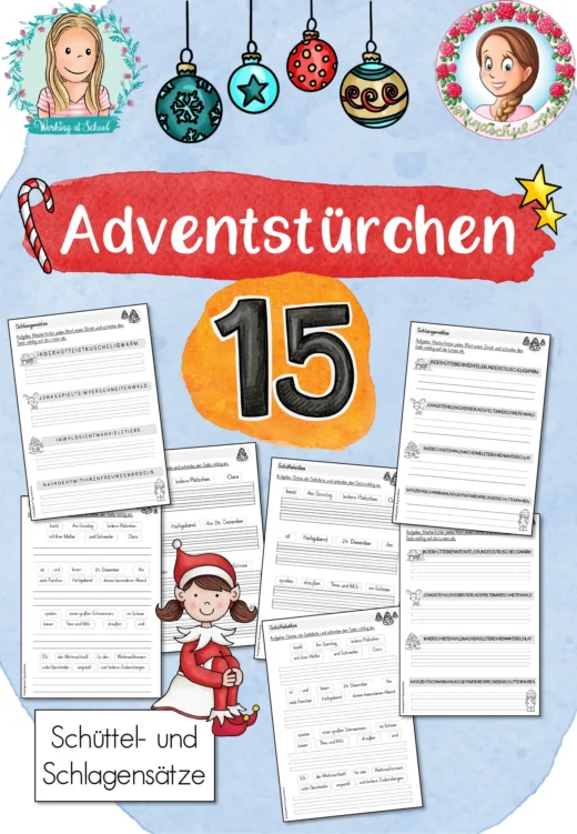 Adventstürchen 15: Schüttel- und Schlangensätze (1.-4. Klasse)