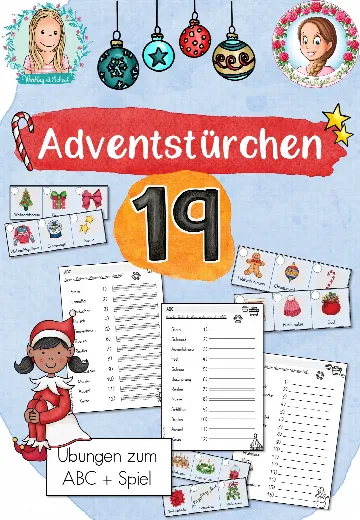Cover: Adventstürchen 19: Übung zum ABC (1.-4. Klasse) – digitales Unterrichtsmaterial für die Grundschule