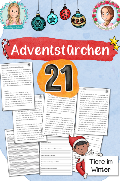 Adventstürchen 21: Tiere im Winter – Überwinterung (1.-4. Klasse) (738175)