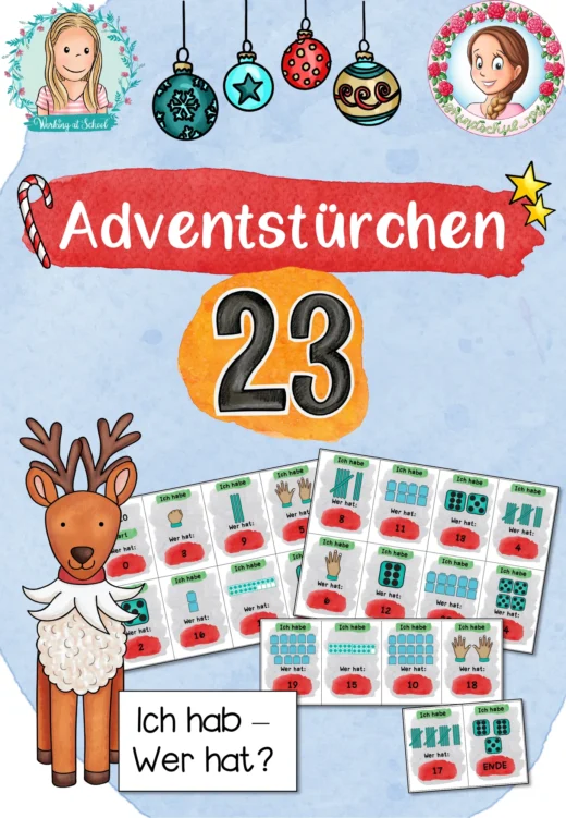 Adventstürchen 23: Ich habe - Wer hat? (1. Klasse)