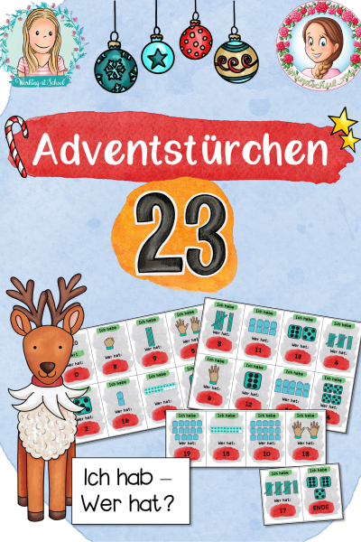 Adventstürchen 23: Ich habe – Wer hat? (1. Klasse) (738176)