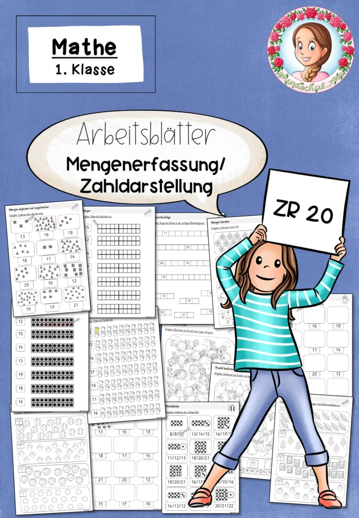 Arbeitsblätter Mengen Mathematik Klasse 1 - Cover für Klasse 1