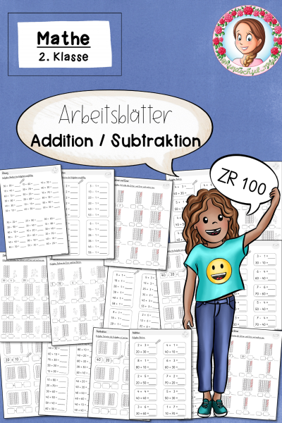 Arbeitsblätter Addition Subtraktion Klasse 2 ZR 100 (744410)
