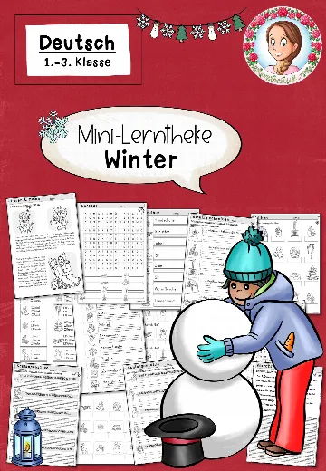 Cover: Mini-Lerntheke Winter (Klasse 1 bis 3) Deutsch – digitales Unterrichtsmaterial für die Grundschule