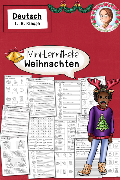 Weihnachten: Mini-Lerntheke Deutsch (1.–3. Klasse) – Lesen, Schreiben, Sprachbewusstsein (746723)