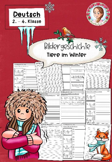 Cover: Bildergeschichten/Kurzgeschichten schreiben: Tiere im Winter (Klasse 2 bis 4) Deutsch – digitales Unterrichtsmaterial für die Grundschule
