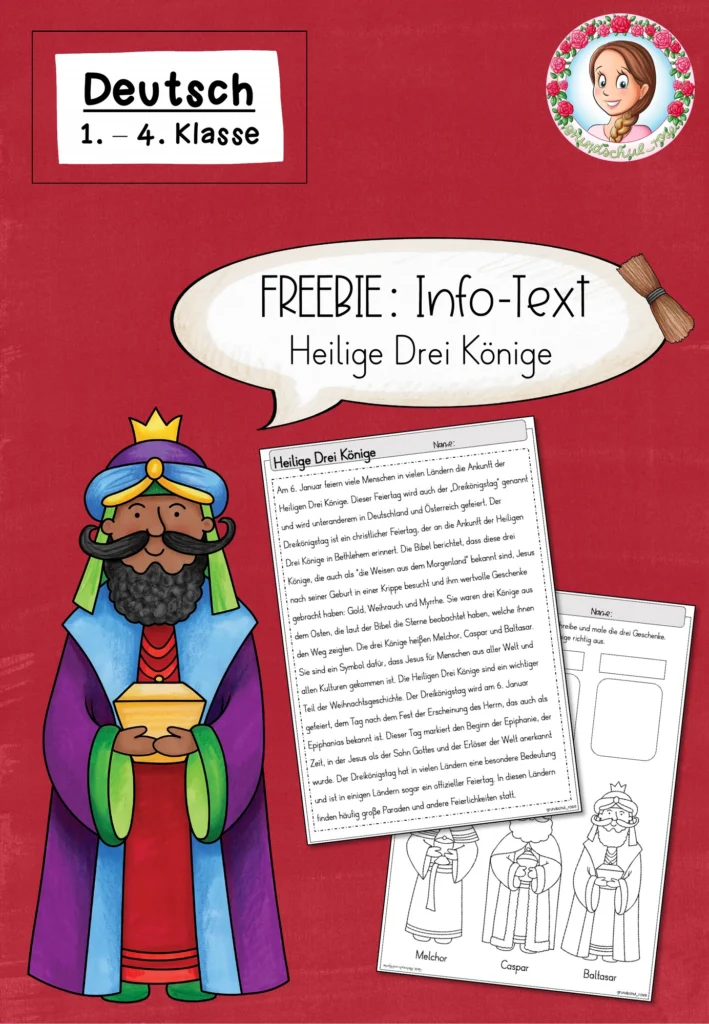 Infotext Heiligen Drei Sachunterricht - Cover für Grundschule
