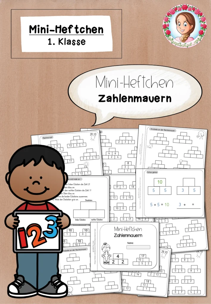 Cover Mini-Heft Zahlenmauern Klasse 1 Zahlenraum 20