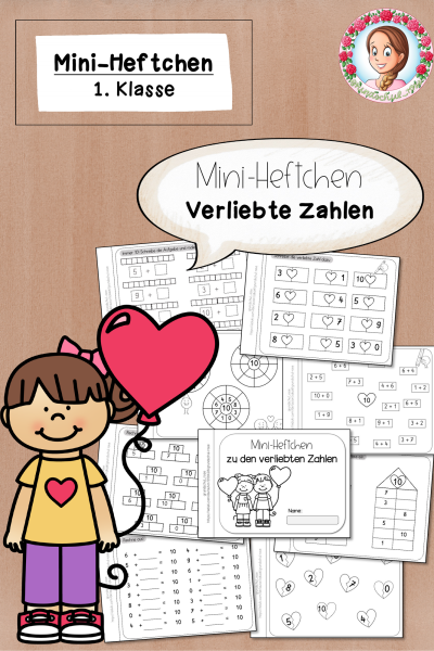 Mini-Heft Verliebte Zahlen (1. Klasse) Mathematik (768822)