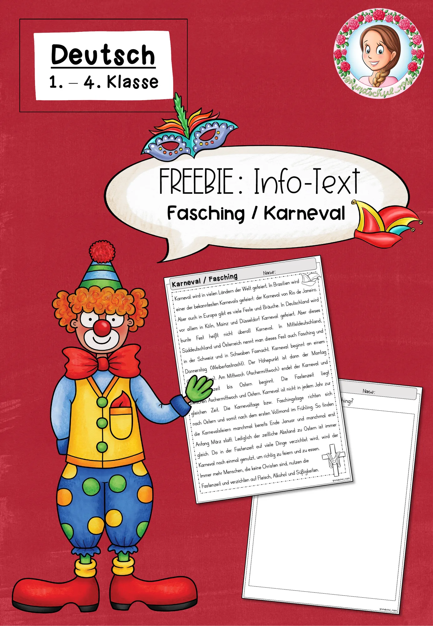 FREEBIE: Infotext zu Karneval / Fasching