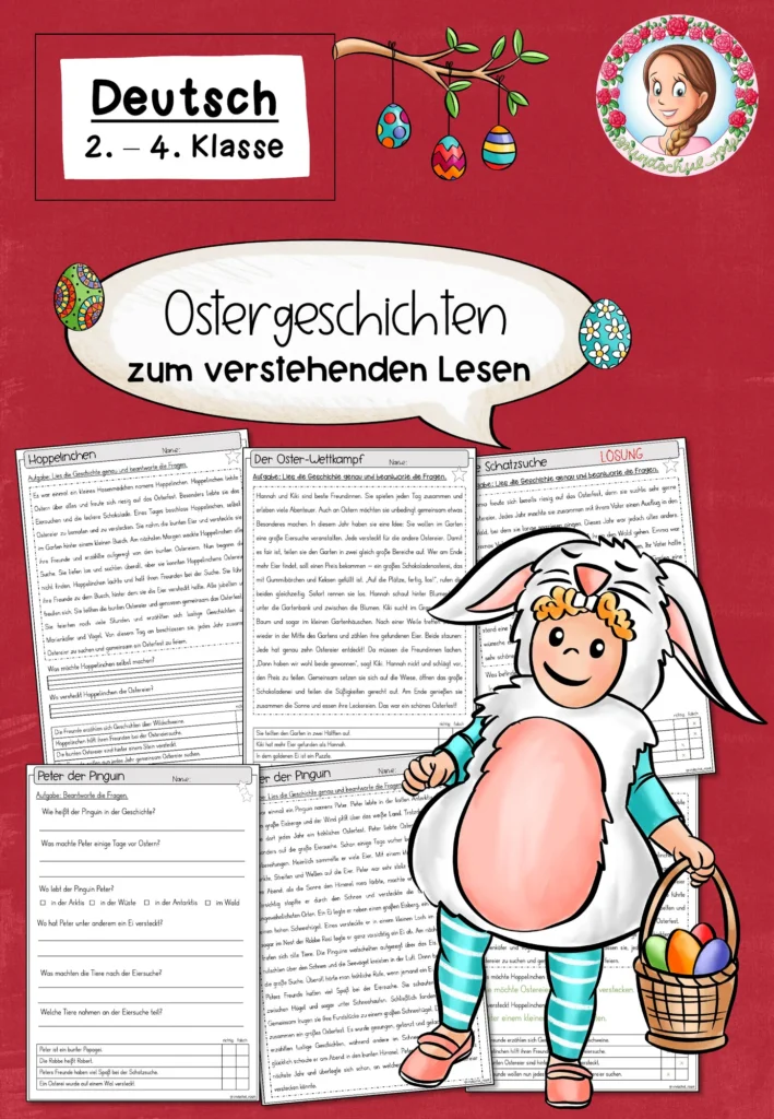 Arbeitsblätter Ostern Deutsch Klasse 2-3 - Cover für Klasse 2-3