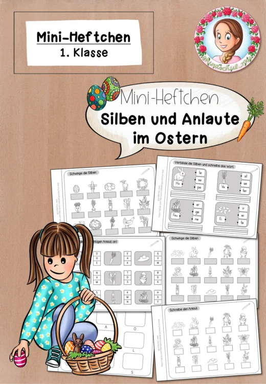Mini-Heft Ostern Klasse 1 Silben und Anlaute