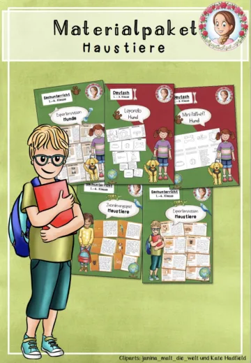 Cover: Haustiere Materialpaket | Sachunterricht Klasse 1-4 – digitales Unterrichtsmaterial für die Grundschule