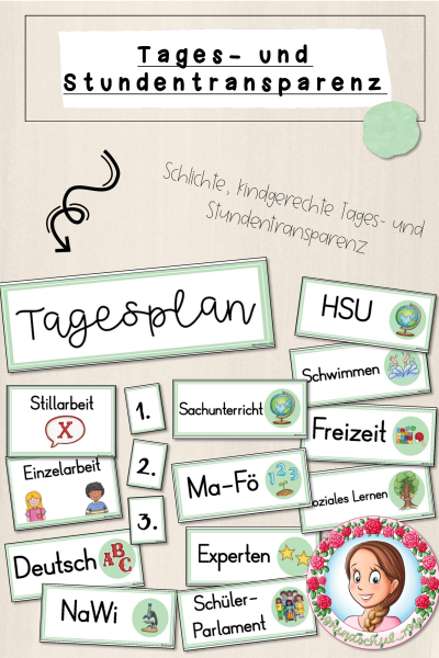 Classroommanagement: Tagestransparenz / Stundenplan (Visualisierung) in mint (793656)