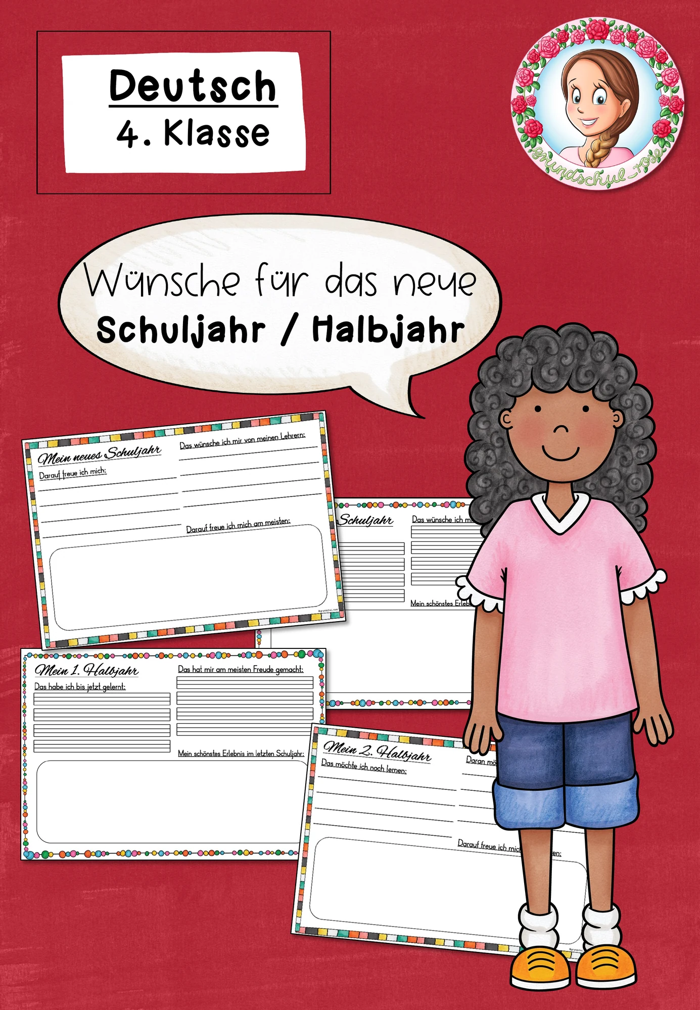Cover: Wünsche und Vorsätze 2. Halbjahr | Freebie Klasse 1-6 – digitales Unterrichtsmaterial für die Grundschule