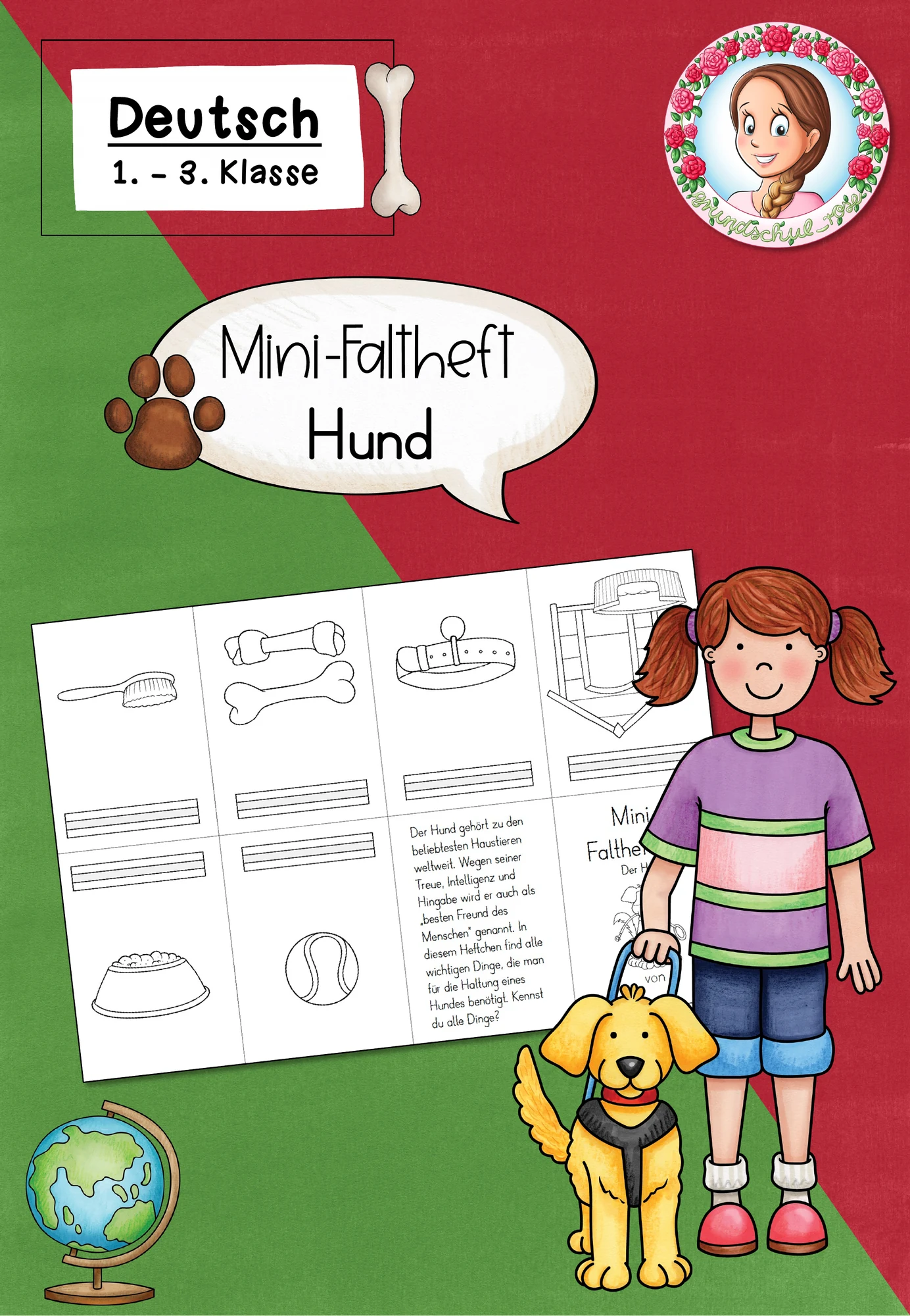 Hund Faltheft | Haustiere Sachunterricht Klasse 1-3