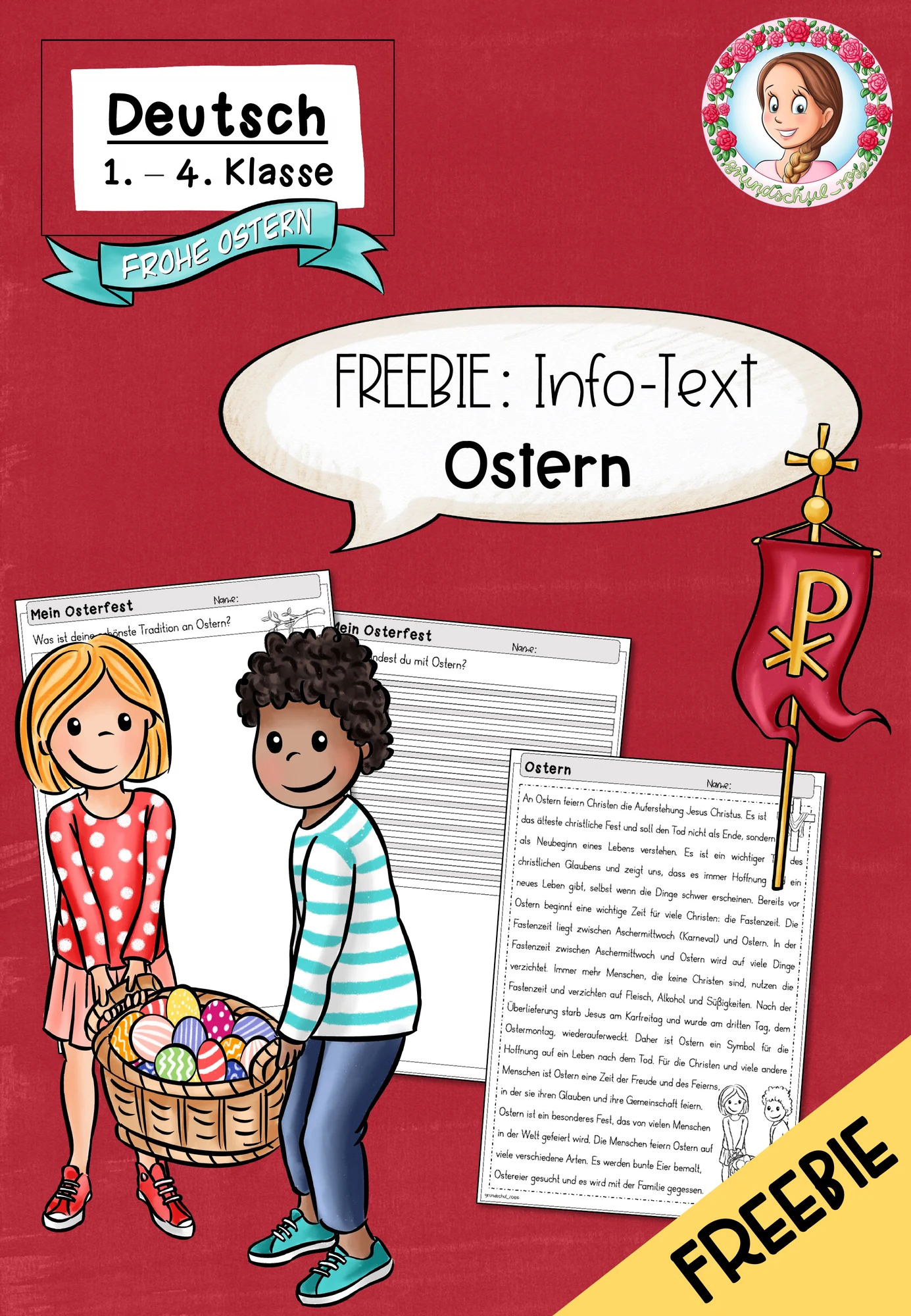 Cover: FREEBIE: Infotext zu Ostern (1.-4. Klasse) – digitales Unterrichtsmaterial für die Grundschule