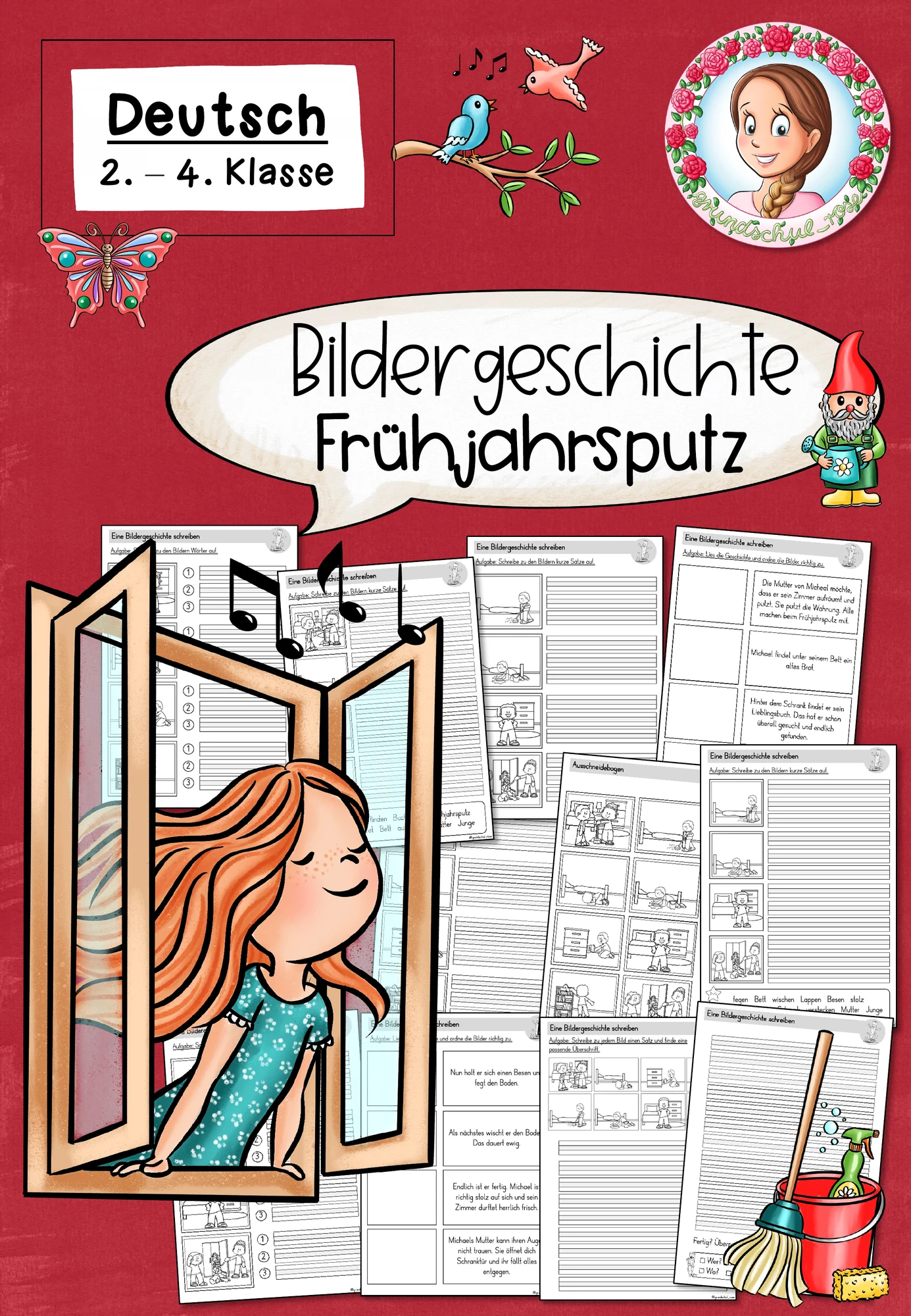 Bildergeschichte Frühling | Geschichten schreiben Klasse 2-4