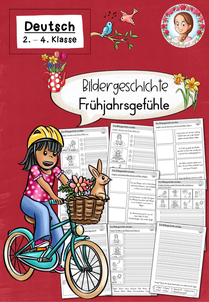 Bildergeschichte Frühling Deutsch Klasse 2-4 - Cover für Klasse 2-4