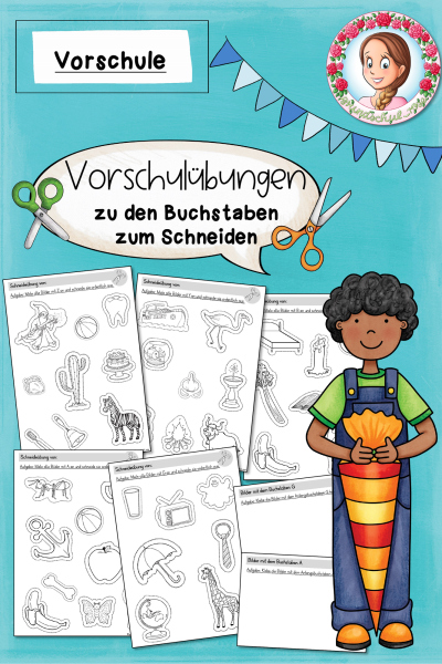 Schneideübung Vorschule Kita Buchstaben ABC (817982)