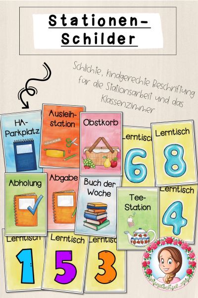 Stationsschilder / Classroommanagement (819283)