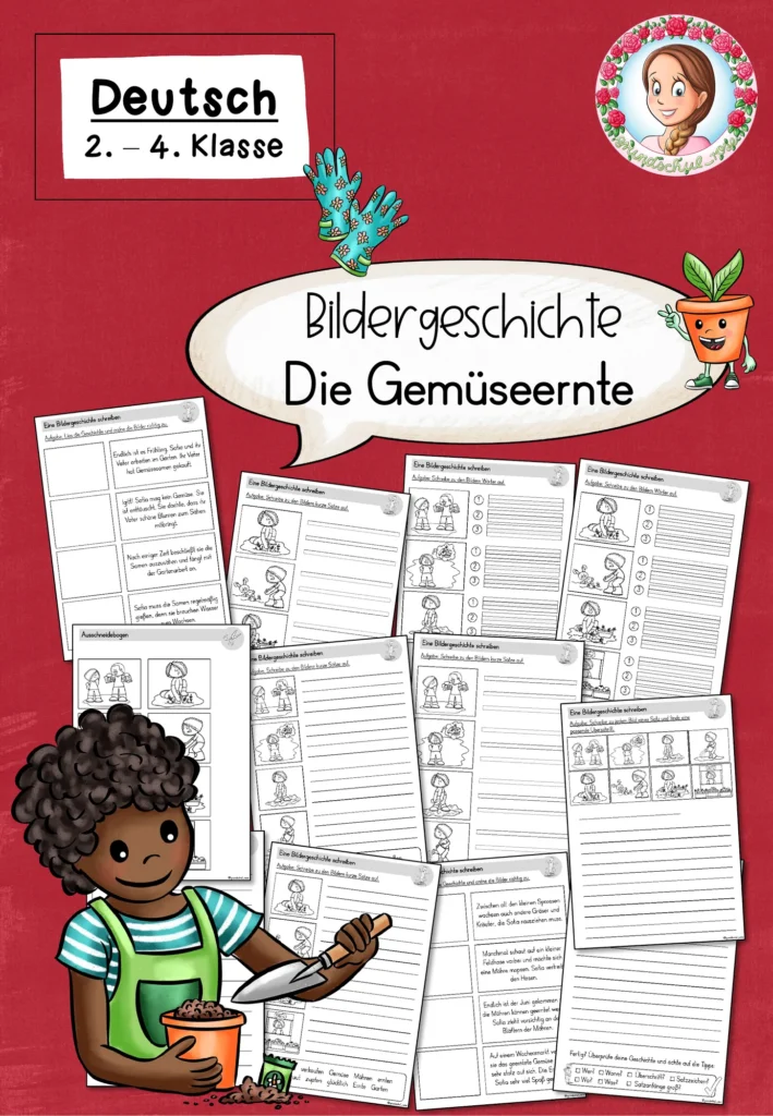 Bildergeschichte Frühling Deutsch Klasse 2-4 - Cover für Klasse 2-4