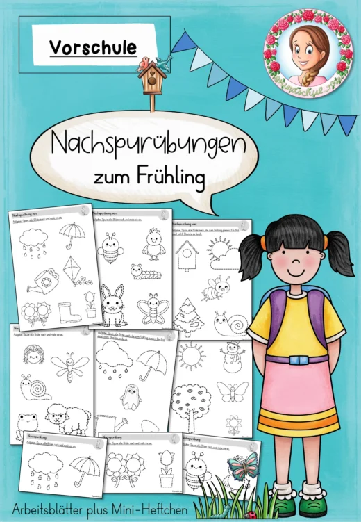 Arbeitsblätter Vorschule Frühling Nachspuren