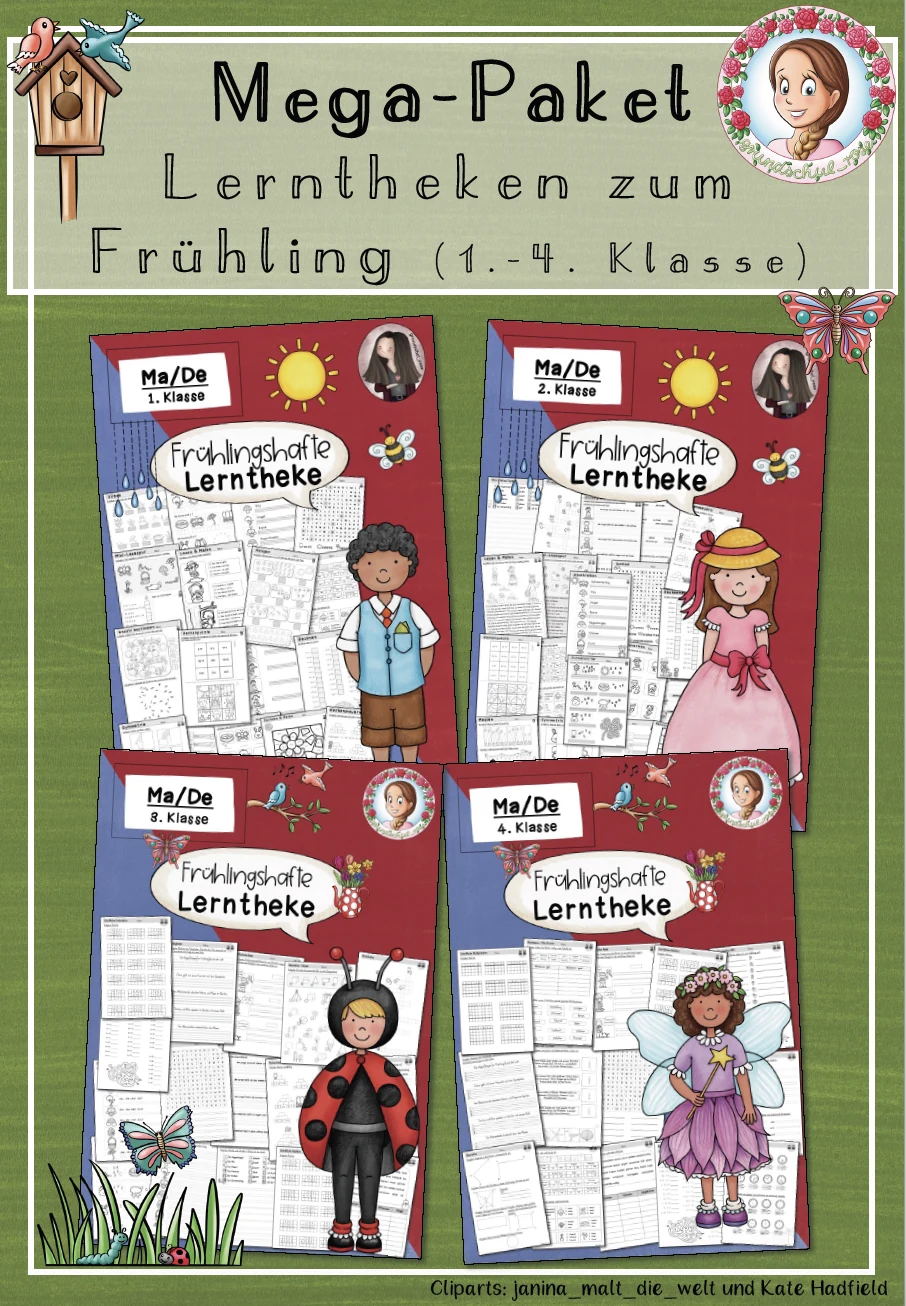 Lerntheke Frühling MEGA-Paket (1.-4. Klasse)