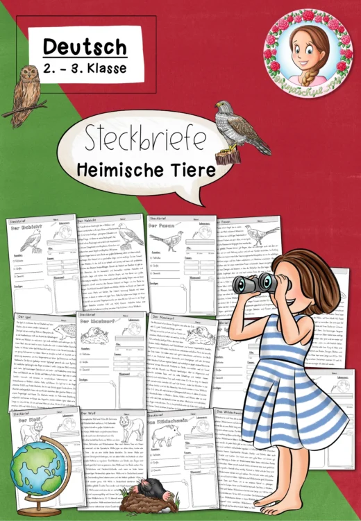 Steckbriefe Heimische Tiere und Wildtiere (Klasse 2 bis 4) Sachunterricht