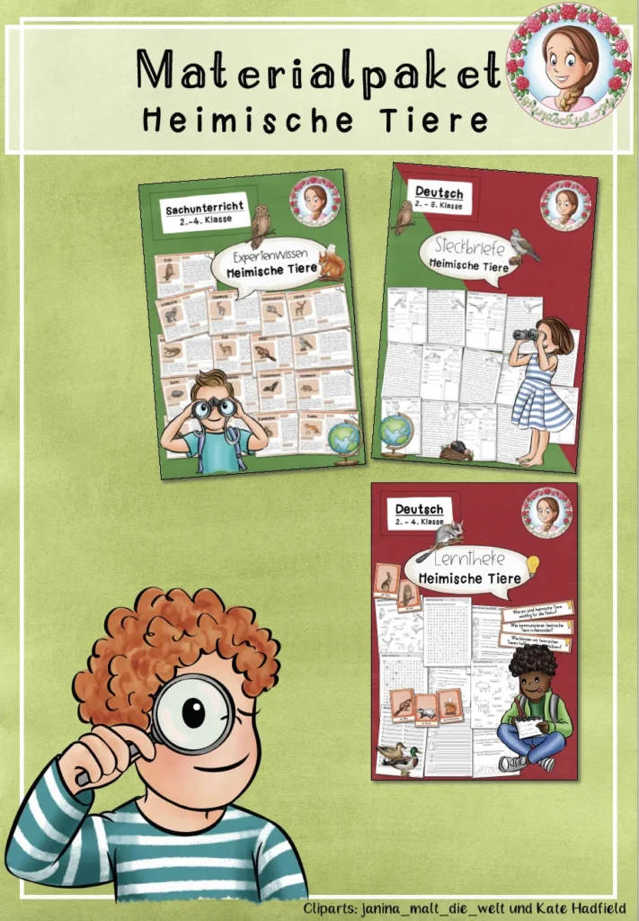 Materialpaket HeimischeTiere Sachunterricht Klasse 2 - Cover für Klasse 2