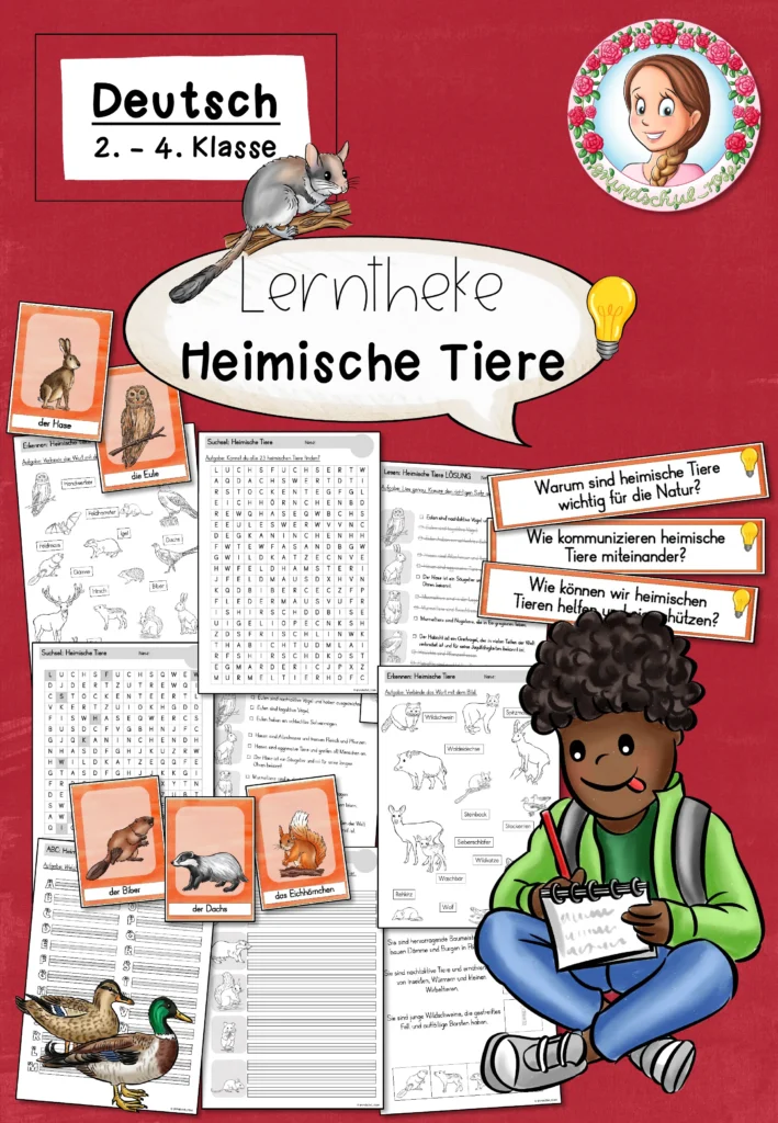 Heimische Tiere Lerntheke | Wildtiere Sachunterricht Klasse 2-4 Cover