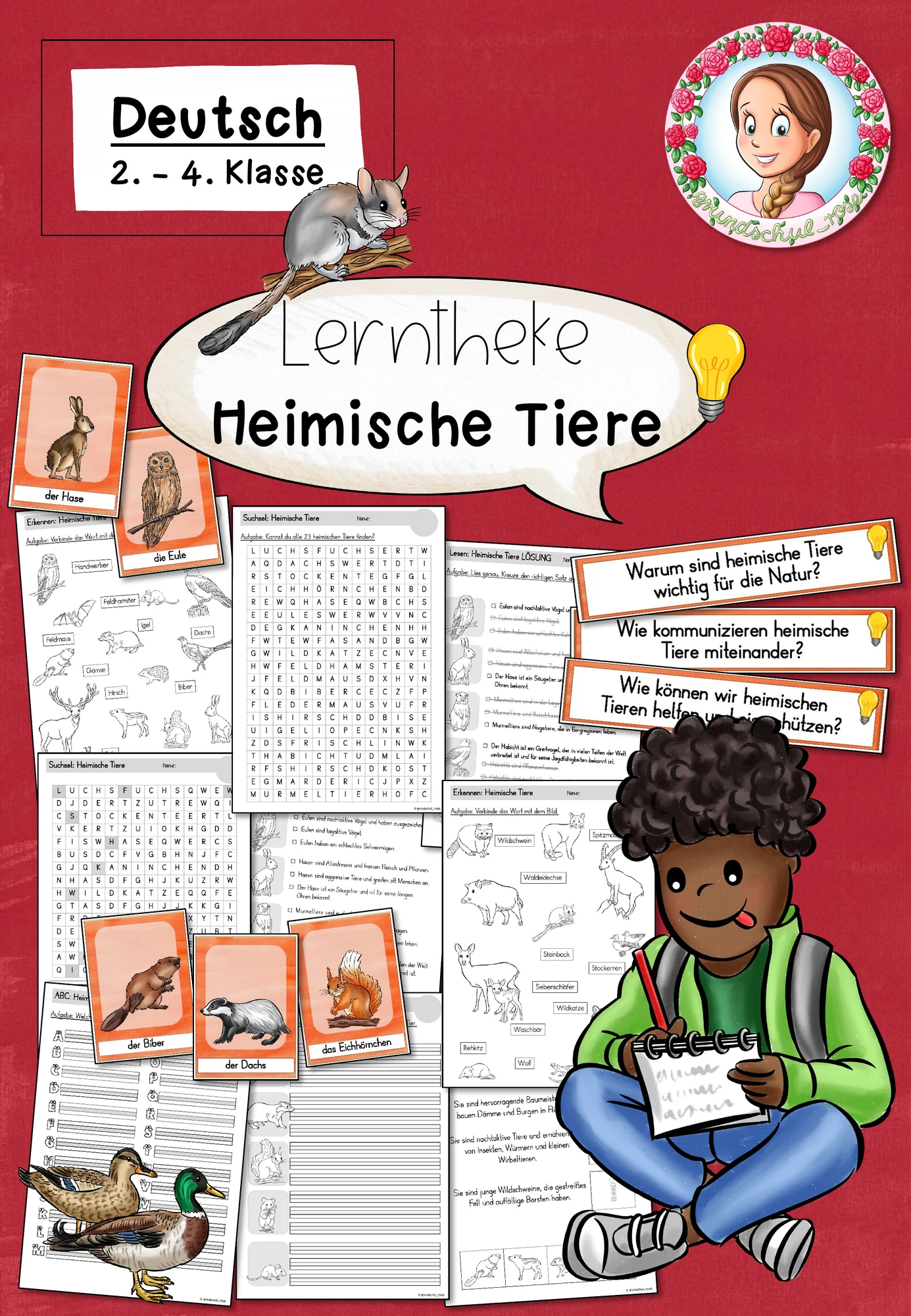 Heimische Tiere Lerntheke | Wildtiere Sachunterricht Klasse 2-4