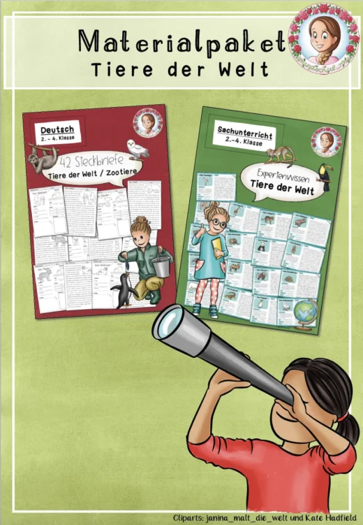Materialpaket zu den Tieren der Welt / Tiere der Welt / Zootiere